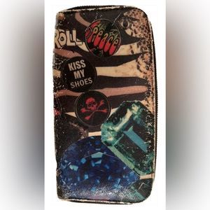 Jimmy Choo rare limited edition leather continental wallet. Elton John Collab